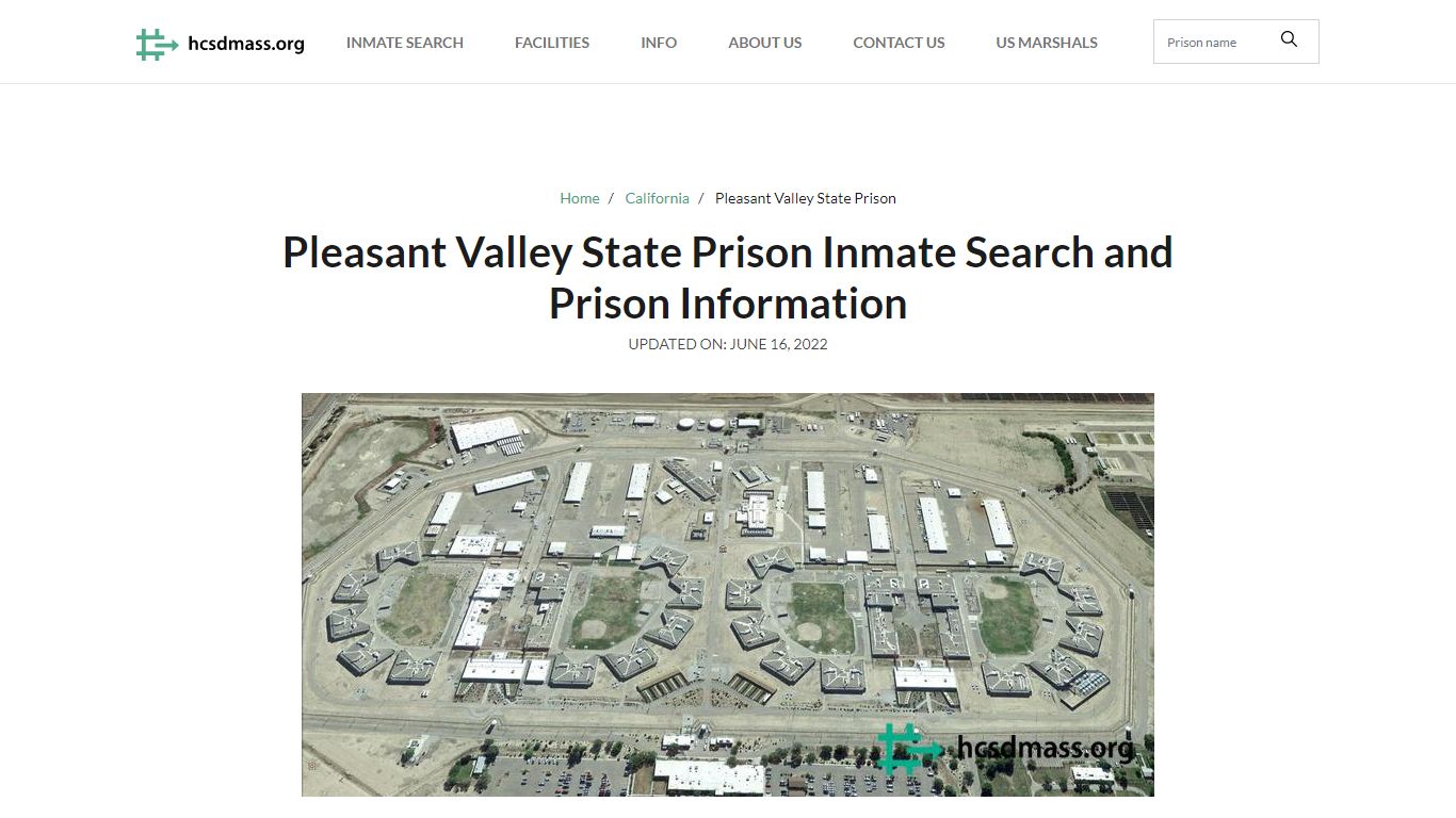 Pleasant Valley State Prison Inmate Search, Visitation ...